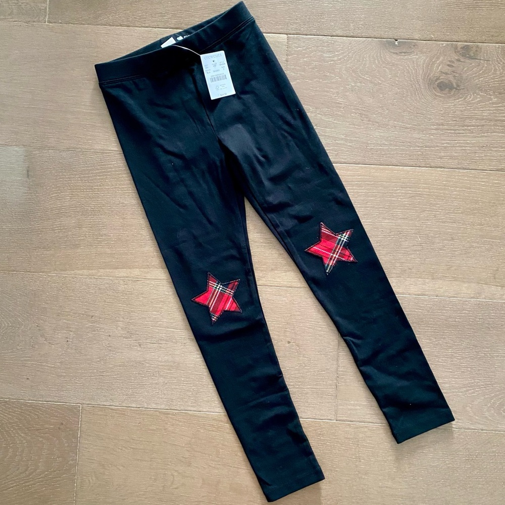 NEW J. Crew leggings plaid star patch
